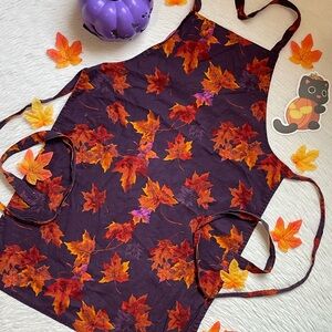 Vintage cottagecore farmhouse Autumn Leaves Print Apron